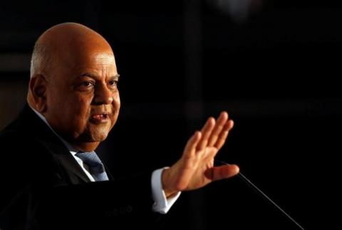 Finance Minister Pravin Gordhan gestures during a business summit in Sandton, South Africa, September 13, 2016. PHOTO BY REUTERS/Siphiwe Sibeko