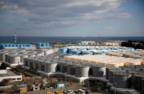 Storage tanks for radioactive water are seen at Tokyo Electric Power Co's (TEPCO) tsunami-crippled Fukushima Daiichi nuclear power plant in Okuma town, Fukushima prefecture, Japan, February 18, 2019. PHOTO BY REUTERS/Issei Kato