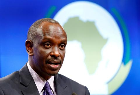 Rwanda's Foreign Minister Richard Sezibera holds a news conference after an EU-African Union meeting in Brussels, Belgium, January 22, 2019. PHOTO BY REUTERS/Francois Lenoir