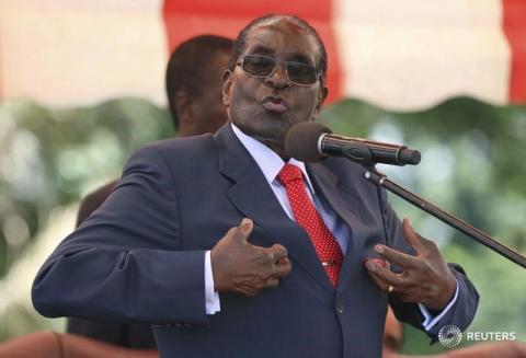 Zimbabwe's President Robert Mugabe addresses the ZANU-PF party's top decision making body, the Politburo, in the capital Harare, February 10, 2016. PHOTO BY REUTERS/Philimon Bulawayo