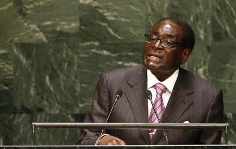 Zimbabwe's President Robert Mugabe addresses the 69th United Nations General Assembly at United Nations Headquarters in New York, September 25, 2014. PHOTO BY REUTERS/Mike Segar