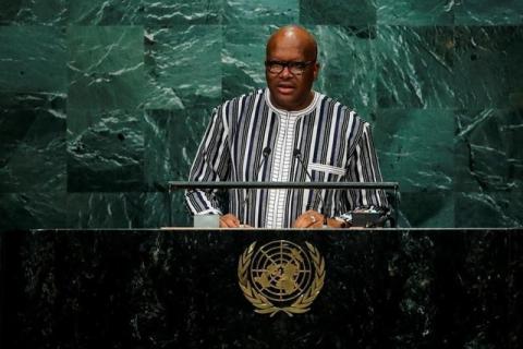 Burkina Faso's President Roch Marc Christian Kabore addresses the United Nations General Assembly in the Manhattan borough of New York, U.S., September 22, 2016. PHOTO BY REUTERS/Eduardo Munoz