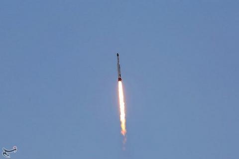 Simorgh rocket is launched and tested at the Imam Khomeini Space Centre, Iran, in this handout photo released by Tasnim News Agency on July 27, 2017. PHOTO BY REUTERS/Tasnim News Agency