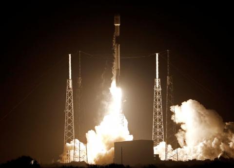 A SpaceX Falcon 9 rocket carrying Israel's first spacecraft designed to land on the moon lifts off on the first privately-funded lunar mission at the Cape Canaveral Air Force Station in Cape Canaveral, Florida, U.S., February 21, 2019. PHOTO BY REUTERS/Joe Skipper