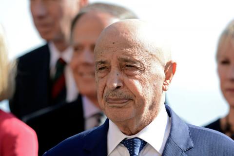 President of the eastern Libyan House of Representatives Aguila Saleh. PHOTO BY REUTERS/Guglielmo Mangiapane