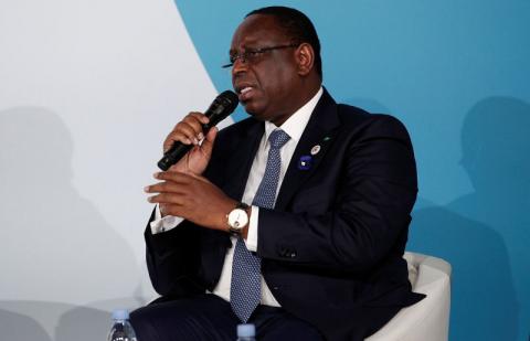 President of Senegal Macky Sall attends the Paris Peace Forum after the commemoration ceremony for Armistice Day, 100 years after the end of the First World War, in Paris, France, November 11, 2018. PHOTO BY REUTERS/Yoan Valat