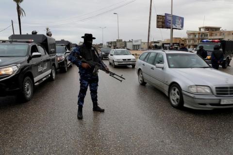 A member of the central security support force holds a weapon during a security deployment in the Tajura neighborhood, east of Tripoli, Libya, December 30, 2019. PHOTO BY REUTERS/Ismail Zitouny