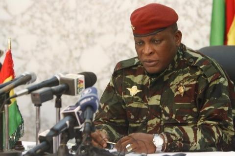 General Sekouba Konate speaks during a meeting with other political parties at the presidential palace in Conakry, June 26, 2010. PHOTO BY REUTERS/Luc Gnago