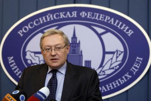 Russia's Deputy Foreign Minister Sergei Ryabkov speaks during a news briefing in the main building of Foreign Ministry in Moscow, December 15, 2008. PHOTO BY REUTERS/Denis Sinyakov