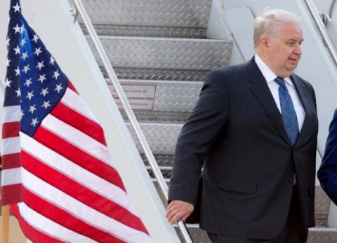 Sergey Kislyak, Russia's ambassador to the United States, arrives at Dulles International Airport in Chantilly, Virginia, U.S., May 18, 2012. PHOTO BY REUTERS/Joshua Roberts