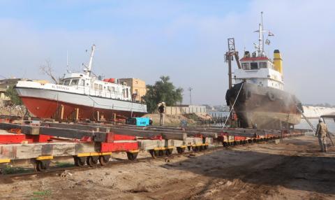 Iraqi ships are repaired at a shipyard built by the British Army on Basra's docks in 1918, in Basra, Iraq, December 23, 2018. PHOTO BY REUTERS/Essam al-Sudani