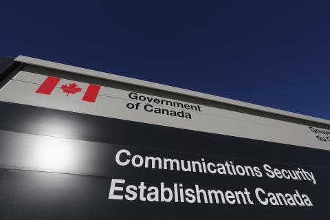 A sign is pictured outside the Communications Security Establishment (CSE) headquarters in Ottawa, January 28, 2015. PHOTO BY REUTERS/Chris Wattie