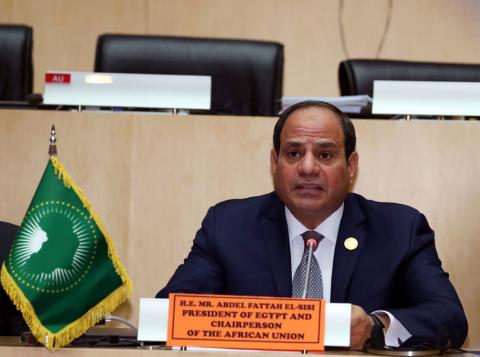 Abdel Fattah el-Sisi, President of Egypt and the incoming chairperson of the African Union (AU), attends a news conference during a closing of the 32nd Ordinary Session of the African Union annual summit in Addis Ababa, Ethiopia, February 11, 2019. PHOTO BY REUTERS/Tiksa Negeri