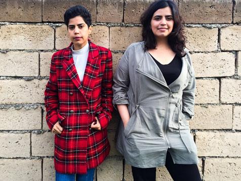 Saudi sisters Maha and Wafa al-Subaie, who fled their family in Saudi Arabia, pose for a photo near a safe house for asylum seekers in Georgia, April 23, 2019. PHOTO BY Thomson Reuters Foundation/Umberto Bacchi