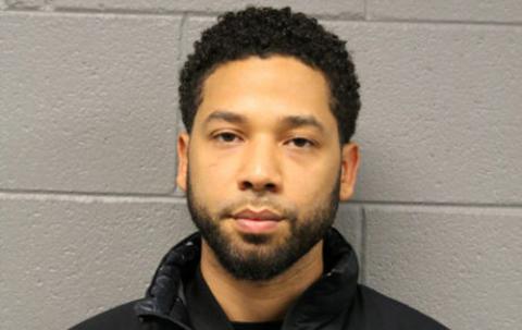 Actor Jussie Smollett, 36, appears in a booking photo provided by the Chicago Police Department in Chicago, Illinois, U.S., February 21, 2019. PHOTO BY REUTERS/Courtesy Chicago Police Department