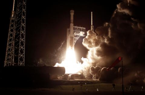 The Boeing CST-100 Starliner spacecraft, atop a ULA Atlas V rocket, lifts off for an uncrewed Orbital Flight Test to the International Space Station from launch complex 40 at the Cape Canaveral Air Force Station in Cape Canaveral, Florida, December 20, 2019. PHOTO BY REUTERS/Thom Baur