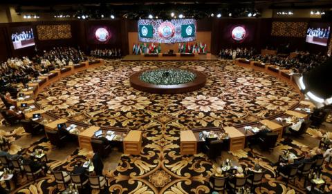 Arab leaders and head of delegations attend the 28th Ordinary Summit of the Arab League at the Dead Sea, Jordan, March 29, 2017. PHOTO BY REUTERS/Mohammad Hamed