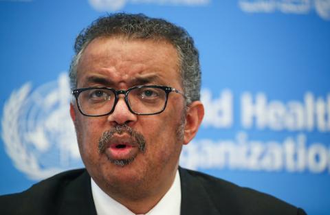 Director-General of the WHO Tedros Adhanom Ghebreyesus, attends a news conference on the novel coronavirus (2019-nCoV) in Geneva, Switzerland, February 11, 2020. PHOTO BY REUTERS/Denis Balibouse