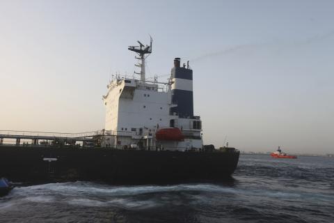 The Morning Glory is seen at the Tripoli port