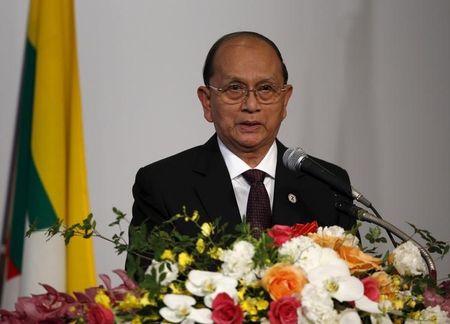 Myanmar's President Thein Sein speaks at the Mekong-Five Economic Forum hosted by Japan External Trade Organization (JETRO) in Tokyo, July 3, 2015. PHOTO BY REUTERS/Toru Hanai