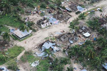 The aftermath of Cyclone Kenneth is seen in Macomia District, Cabo Delgado province, Mozambique April 27, 2019 in this picture obtained from social media on April 28, 2019. PHOTO BY REUTERS/OCHA/Saviano Abreu