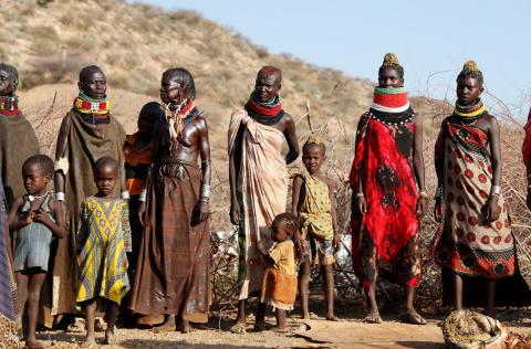 Turkana tribeswomen stand during a wedding ceremony near Todonyang, Kenya, March 23, 2019. PHOTO BY REUTERS/Goran Tomasevic