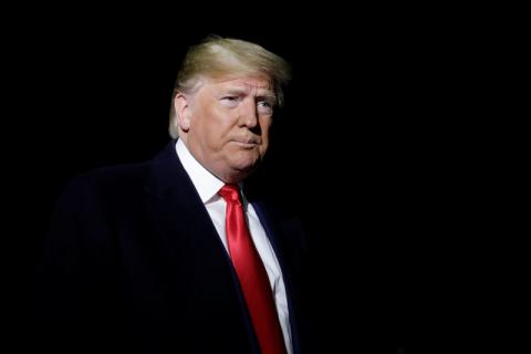 U.S. President Donald Trump speaks to the media on the South Lawn of the White House in Washington, U.S., before his departure to New York, November 2, 2019. PHOTO BY REUTERS/Yuri Gripas