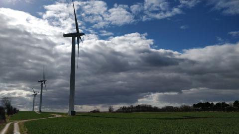 Wind turbines are seen on the carbon-negative island of Samso in Denmark on Mar 18, 2019. PHOTO BY Thomson Reuters Foundation/Thin Lei Win