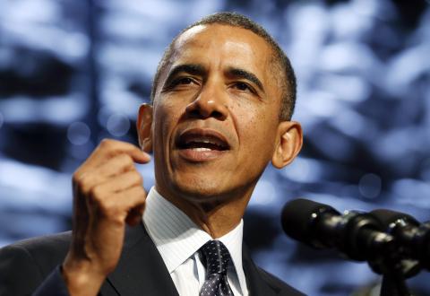 U.S. President Barack Obama speaks at the SelectUSA 2013 Investment Summit in Washington