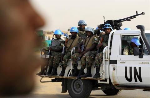 UNAMID peacekeepers patrol