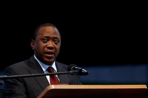 President Uhuru Kenyatta speaks after he was announced winner of the repeat presidential election, in Nairobi, Kenya, October 30, 2017. PHOTO BY REUTERS/Thomas Mukoya
