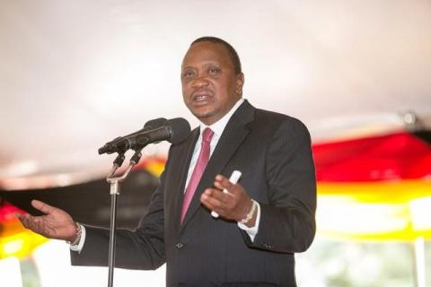 Kenya's President Uhuru Kenyatta addresses leaders from pastoralist communities at State House in Nairobi, Kenya, September 21, 2017. PHOTO BY REUTERS/Presidential Press Service