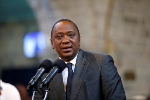 Kenya's President Uhuru Kenyatta delivers a speech during a ceremony at the All Saints Anglican Church in Nairobi, Kenya, October 5, 2017. PHOTO BY REUTERS/Baz Ratner