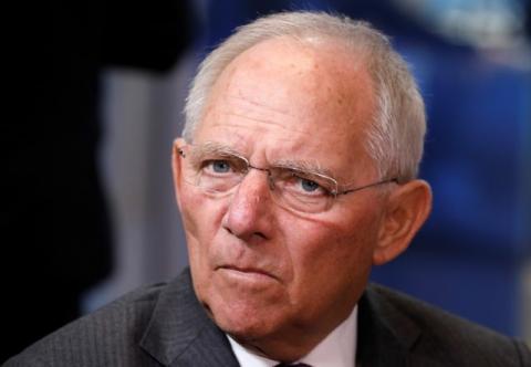 German Finance Minister Wolfgang Schaeuble takes part in a eurozone finance ministers meeting in Brussels, Belgium, March 20, 2017. PHOTO BY REUTERS/Yves Herman