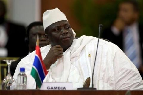 Gambia's President Yahya Jammeh has vowed to stay in power despite losing to rival Adma Barrow during the Dec. 1 2016 election. PHOTO BY REUTERS/Carlos Garcia Rawlins