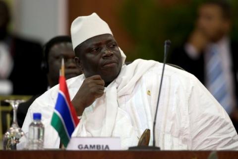 Gambia's President Yahya Jammeh attends the plenary session of the Africa-South America Summit on Margarita Island, September 27, 2009. PHOTO BY REUTERS/Carlos Garcia Rawlins