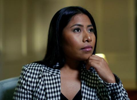 Mexican actor Yalitza Aparicio, who is nominated for an Oscar for Best Actress for "Roma," poses for a portrait in West Hollywood, California, U.S., February 15, 2019. PHOTO BY REUTERS/Mario Anzuoni