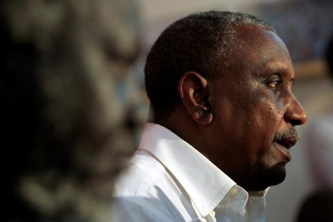 Sudan People's Liberation Movement (SPLM) north's secretary general Yasir Arman speaks during a joint news conference with Malik Agar, head of the northern branch of SPLM, in Khartoum, July 3, 2011. PHOTO BY REUTERS/Mohamed Nureldin Abdallah