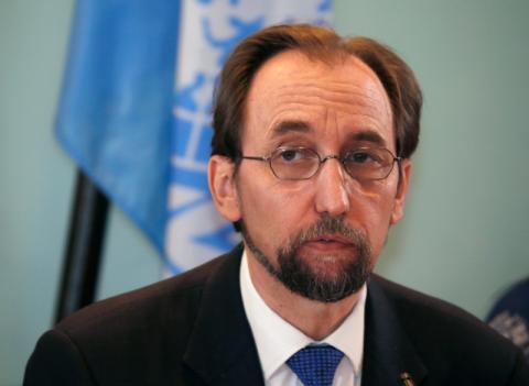 U.N. High Commissioner for Human Rights Zeid Ra'ad al-Hussein talks to reporters in Jakarta Indonesia, February 7, 2018. PHOTO BY REUTERS/Beawiharta