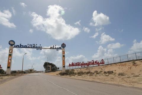 A general view of the entrance to Zueitina oil terminal in Zueitina, west of Benghazi, April 7, 2014. PHOTO BY REUTERS/Esam Omran Al-Fetori