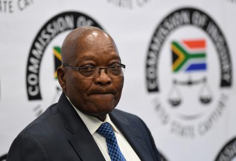 Former South African President Jacob Zuma appears before the Commission of Inquiry into State Capture in Johannesburg, South Africa, July 16, 2019. PHOTO BY REUTERS