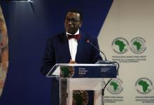 Akinwumi Ayodeji Adesina, President of the African Development Bank Group, attends a meeting of the 2020 African Economic Outlook report in Abidjan, Ivory Coast, January 30, 2020. PHOTO BY REUTERS/Luc Gnago
