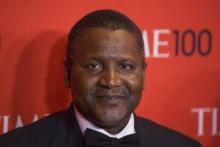 Honoree and President of the Dangote Group, Aliko Dangote, arrives at the Time 100 gala celebrating the magazine's naming of the 100 most influential people in the world for the past year, in New York, April 29, 2014. PHOTO BY REUTERS/Lucas Jackson