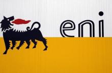 The logo of oil company Eni is pictured at San Donato Milanese near Milan, February 5, 2013. PHOTO BY REUTERS/Stefano Rellandini