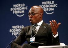 South Africa's Finance Minister Malusi Gigaba speaks at the World Economic Forum on Africa 2017 meeting in Durban, South Africa, May 4, 2017. PHOTO BY REUTERS/Rogan Ward