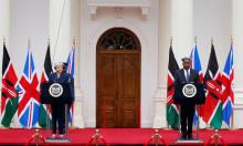 Britain's Prime Minister Theresa May and Kenya's President Uhuru Kenyatta address a joint news conference at the State House in Nairobi, Kenya, August 30, 2018. PHOTO BY REUTERS/Baz Ratner