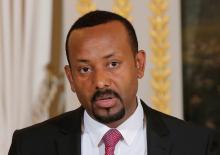 Ethiopian Prime Minister Abiy Ahmed speaks during a media conference at the Elysee Palace in Paris, France, October 29, 2018. PHOTO BY REUTERS/Michel Euler