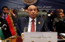 President of the Libyan House of Representatives Aguila Saleh attends the closing session of an Arab summit in Sharm el-Sheikh, in the South Sinai governorate, south of Cairo, March 29, 2015. PHOTO BY REUTERS/Amr Abdallah Dalsh