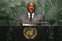 President Ali Bongo Ondimba of Gabon addresses a plenary meeting of the United Nations Sustainable Development Summit 2015 at the United Nations headquarters in Manhattan, New York, September 26, 2015. PHOTO BY REUTERS/Darren Ornitz