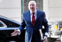Russian United Nations ambassador Vasily Nebenzya arrives for a lunch meeting in the Manhattan borough of New York City, New York, U.S., March 26, 2018. PHOTO BY REUTERS/Brendan McDermid